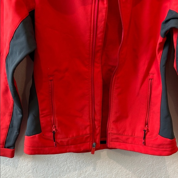 Women's Red and Black Shell Jacket Fleece Lined - Picture 3 of 7
